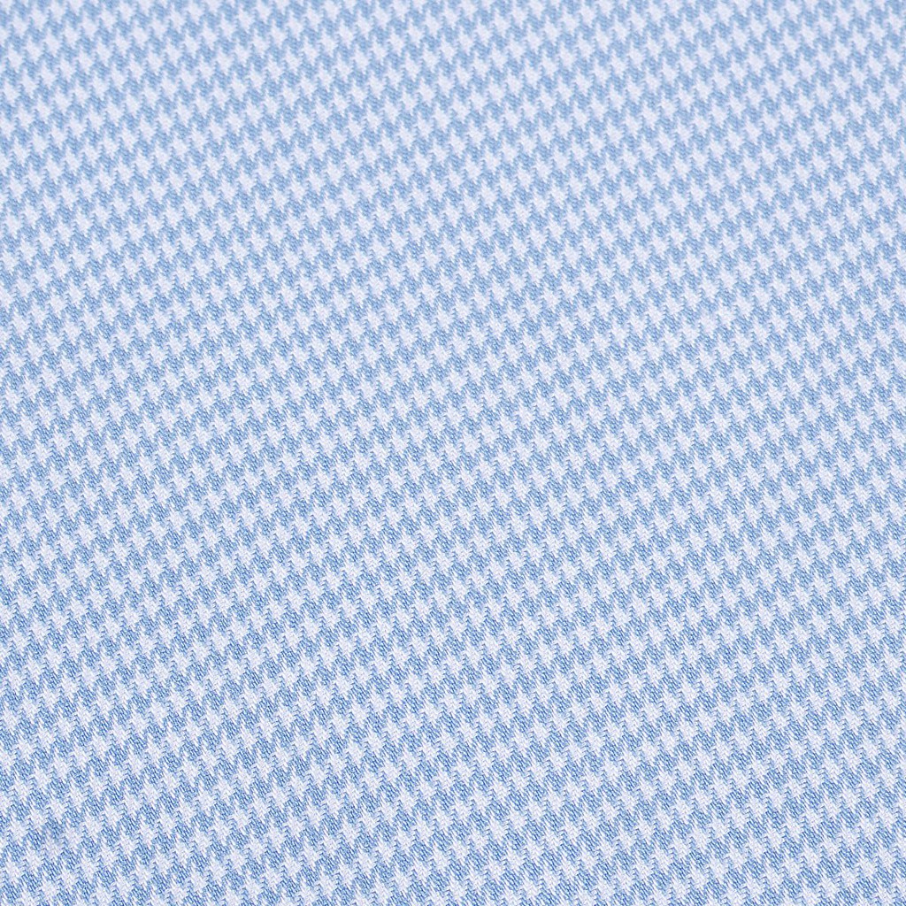 Áo sơ mi ngắn tay Thái Hòa, màu xanh dương đậm, thời trang công sở vải Cotton, Caro nhuyễn N65-15-01