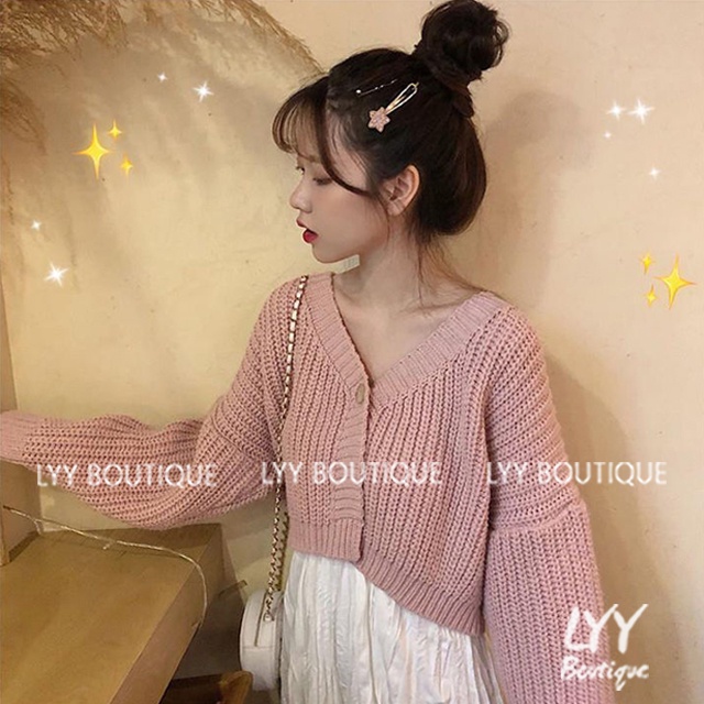 Áo cardigan len thừng dáng ngắn freesize nhiều màu hàng Quảng Châu LYY BOUTIQUE