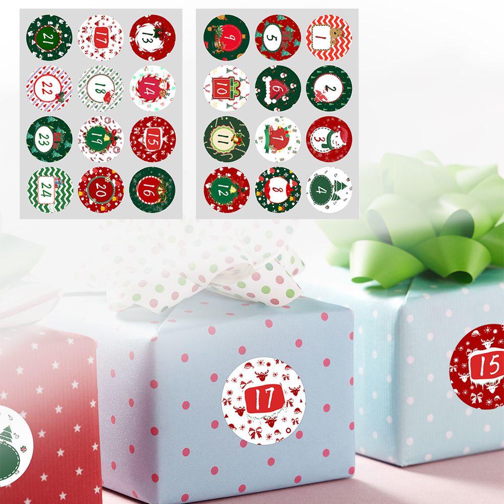 24 Nhãn Dán Trang Trí Quà Giáng Sinh Hình Người Tuyết