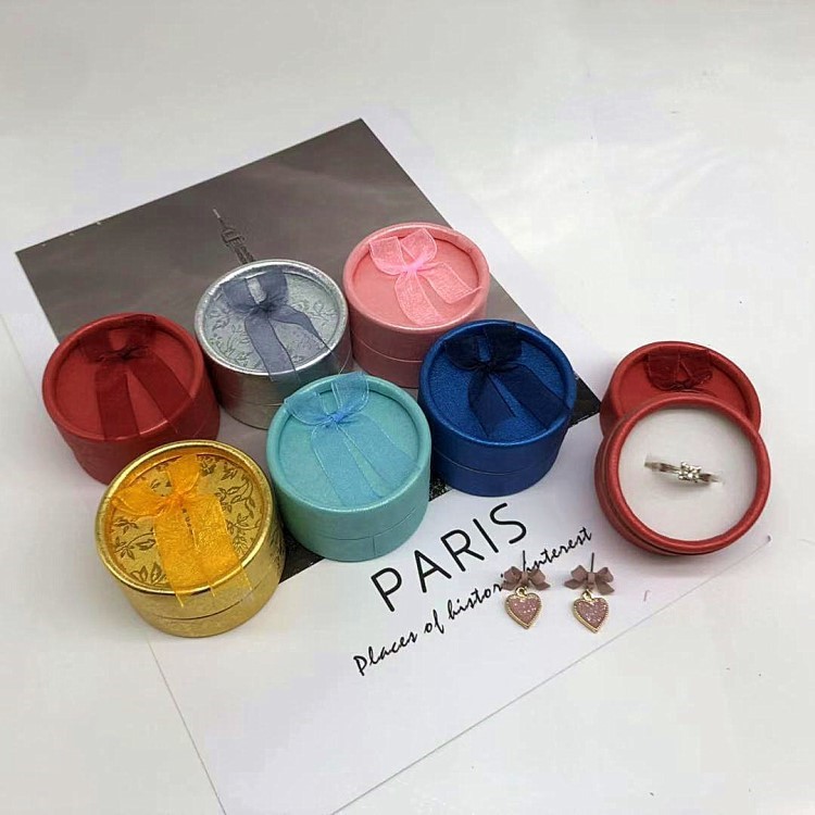 Hộp tròn nơ đựng nhẫn ❤️siêu đẹp rẻ❤️ sẵn sll-Hộp Đựng Trang Sức Hình Tròn