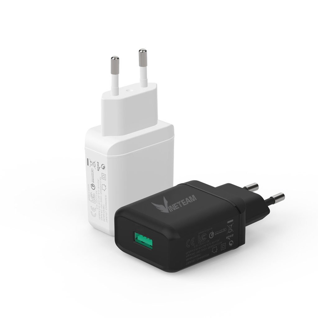 Cốc sạc nhanh 3A vinetteam 1 cổng usb QC3.0 công suất 33W an toàn nhỏ gọn cần thiết cho những người bận rộn -DC3811