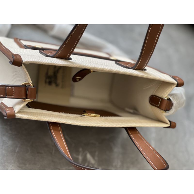 Mini Two-tone Canvas and Leather Freya Tote