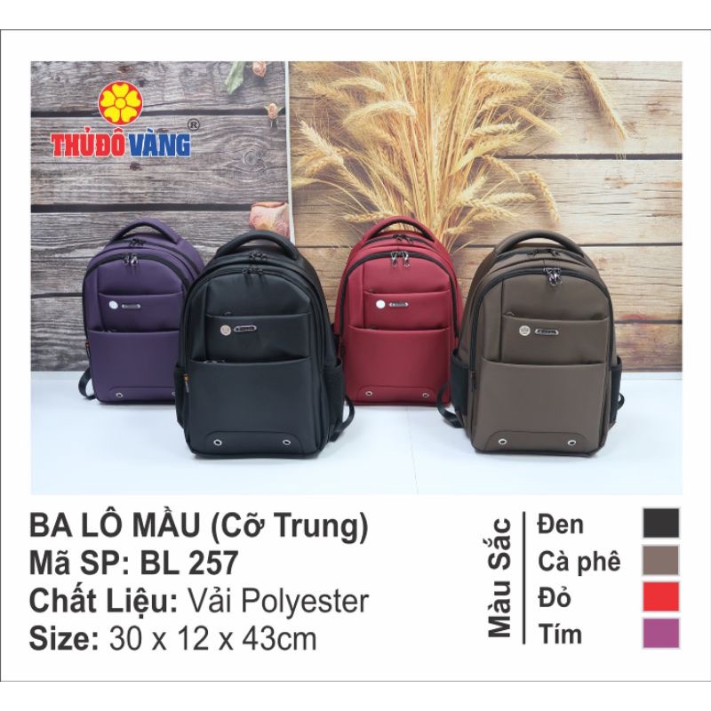 Balo Thủ Đô Vàng  Mã SP BL257  --  Màu Đen