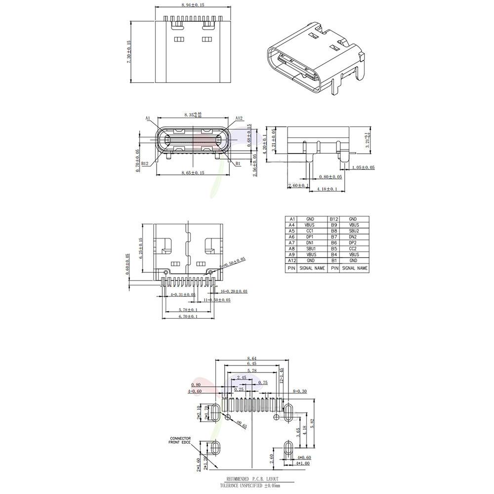 Đầu Nối Cổng Sạc Micro Usb Loại C 16pin Tiện Dụng Cho Điện Thoại