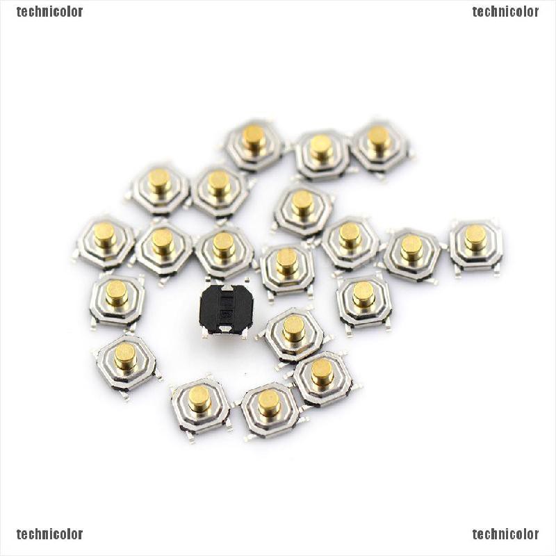 Set 20 Nút Nhấn Không Thấm Nước Bằng Đồng 4x4x3mm