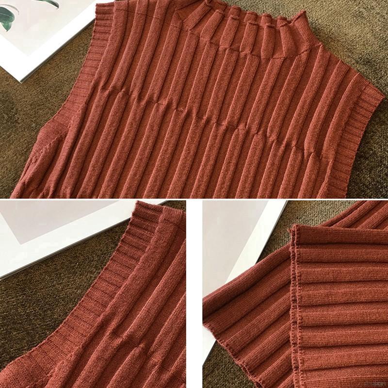 Áo Len Nữ Không Tay Cổ Lọ Thời Trang