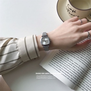 Đồng hồ thời trang DÂY SẮT nữ Ulzzang vuông kiểu dáng basic