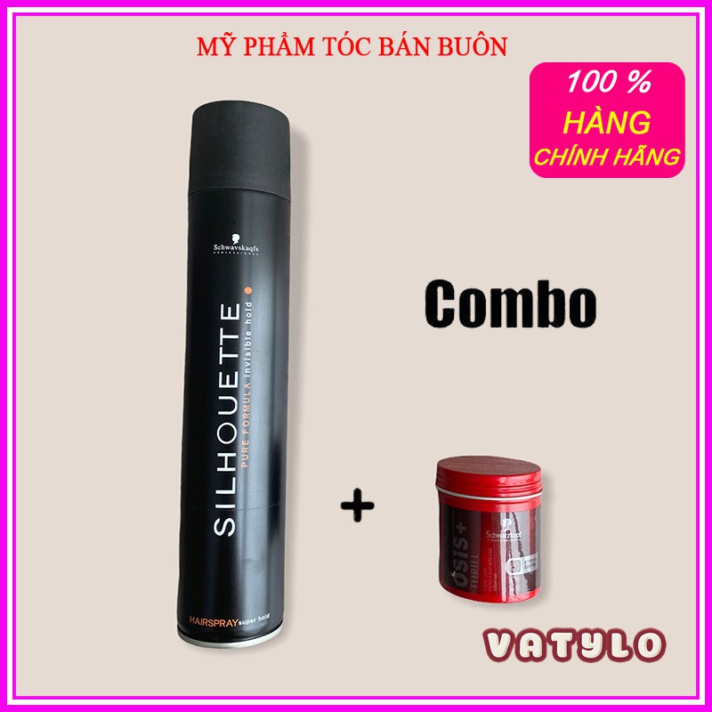 Gôm xịt tóc tạo kiểu nam silhouette 420ML + SÁP VUỐT TÓC NAM  OSIS THRILL CB18