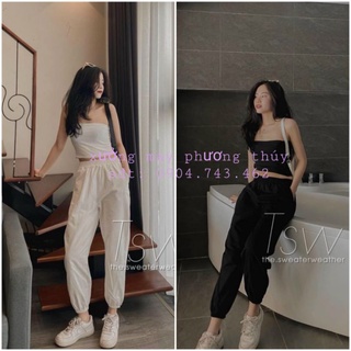 Quần bom đũi chun gấu 2 màu đen / trắng
