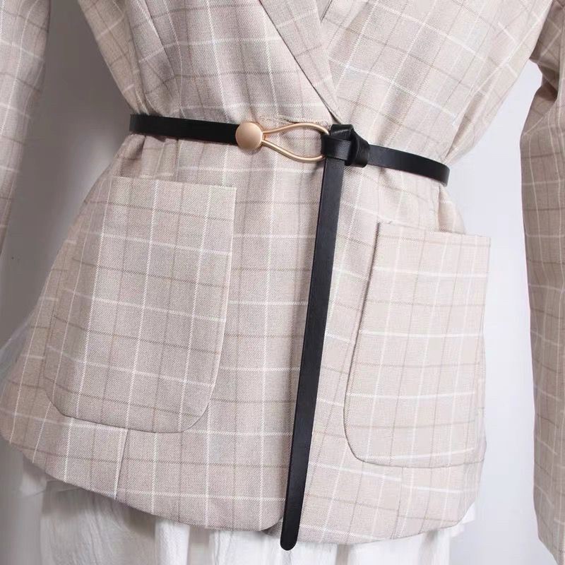 ĐAI VÁY NỊT MÓC Nhỏ GIỌT NƯỚC 1cm Meo shop ĐV006 - Đai thắt lưng váy da nữ bản nhỏ xíu xinh xắn