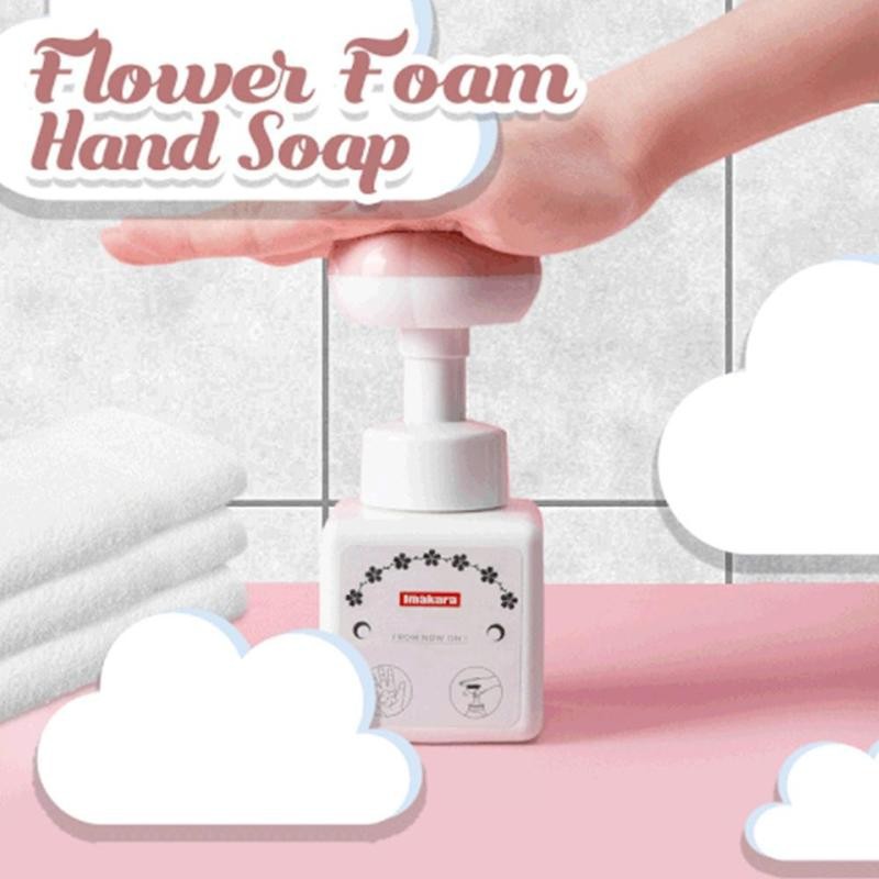 Bình nước rửa tay tạo bọt hình bông hoa độc đáo sử dụng trong gia đình 250ml