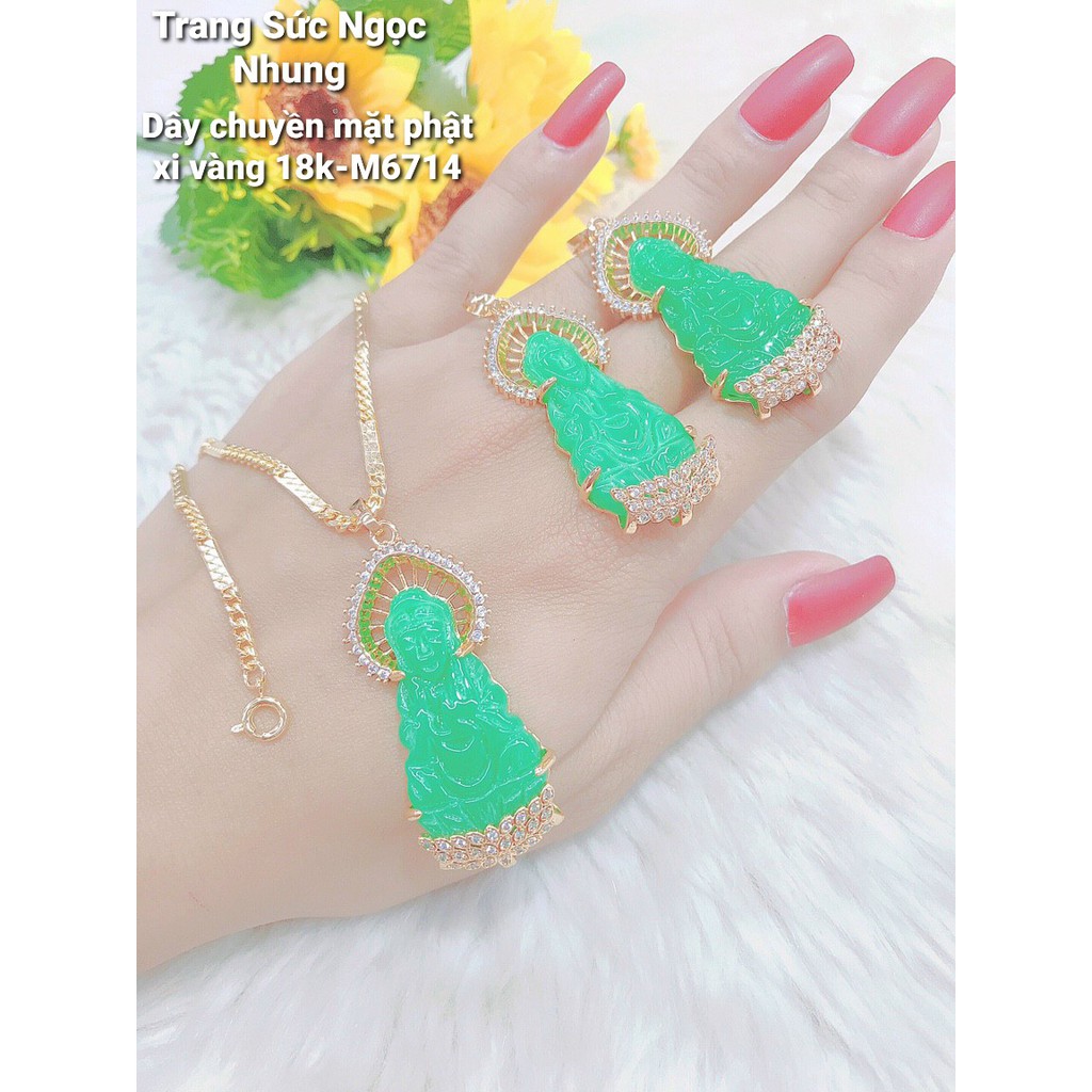 Mặt phật đính đá xi mạ-M67