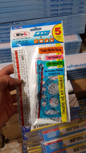 Bộ thước kẻ đa năng dẻo 5 cây