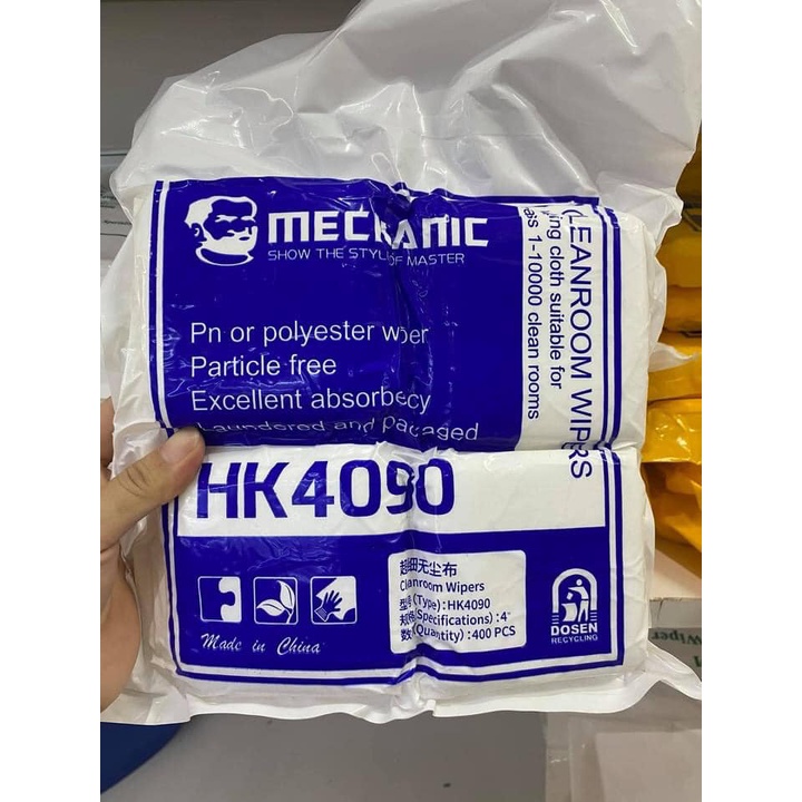 Khăn lau kính Mechanic Trắng (400 miếng/ bịch)