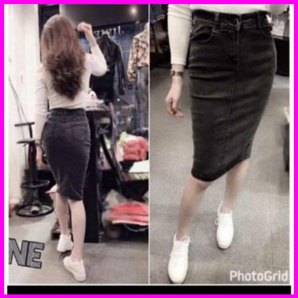 {HÀNG ĐẸP GIÁ TỐT}_ CHÂN VÁY JEAN DÀI ÔM BODY_CHÂN VÁY BÒ DÁNG ÔM XẺ SAU | BigBuy360 - bigbuy360.vn