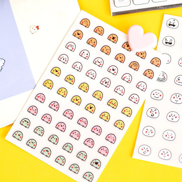 Set 4 tờ sticker trang trí planner STG083