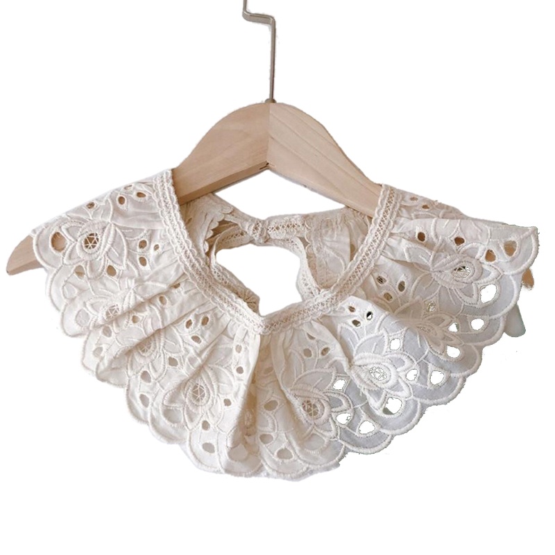 Yếm Cổ Phối Ren Hoa Dễ Thương Phong Cách Hàn Quốc Dành Cho Bé Gái