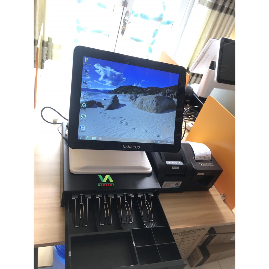 Trọn Bộ Máy Pos 2 Màn Hình ( 15x7 ) NAKA 8989 | BigBuy360 - bigbuy360.vn