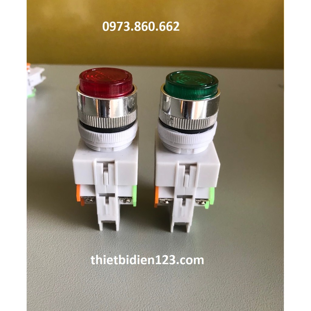 Nút ấn có đèn phi 22 LA37 220V