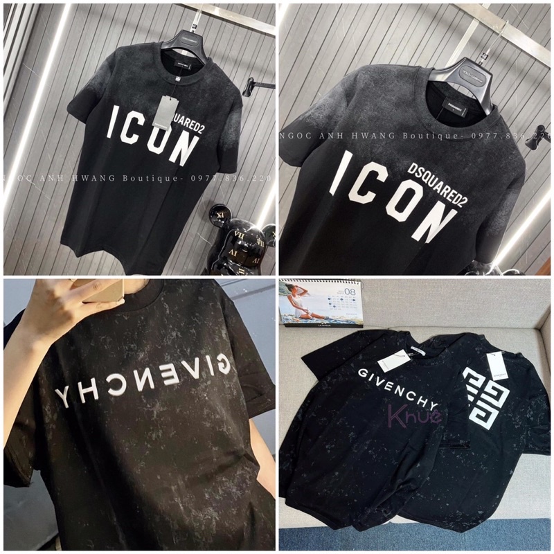 Áo thun loang tay lỡ phom rộng unisex/ Áo phông nam nữ in chữ mặc đôi, mặc nhóm cool ngầu