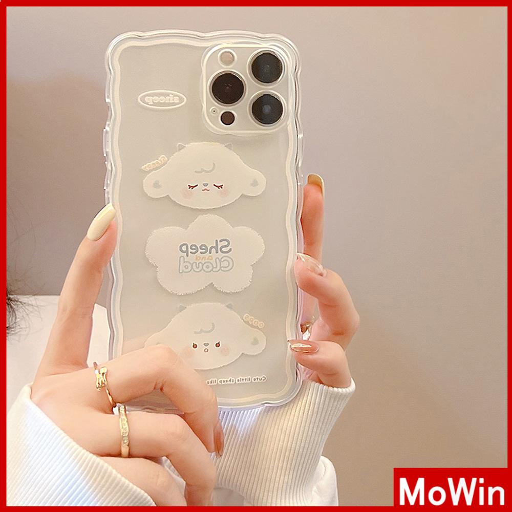 Ốp điện thoại silicon mềm họa tiết mây trắng chống trượt thích hợp cho iPhone 13 ProMax/12 ProMax /11/ 7Plus