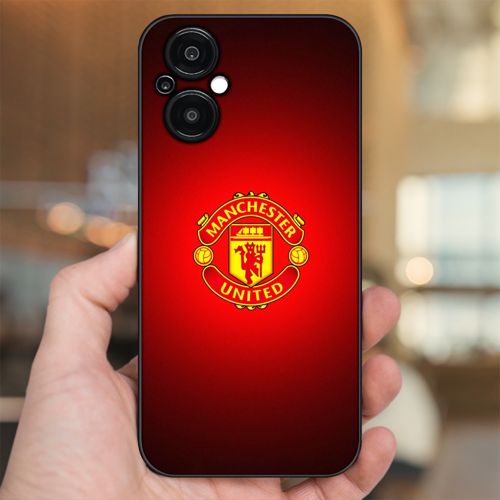 Ốp lưng Oppo Reno 8Z 5G viền đen in hình MU Manchester United