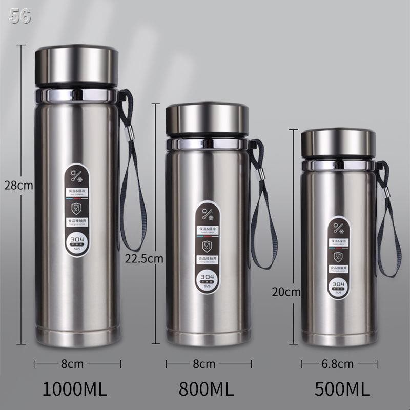 > Chén inox 304 thông minh, cốc đựng nước dung tích lớn, quai xách tay, giữ nhiệt kinh doanh, ấm đun nam ngoài trời