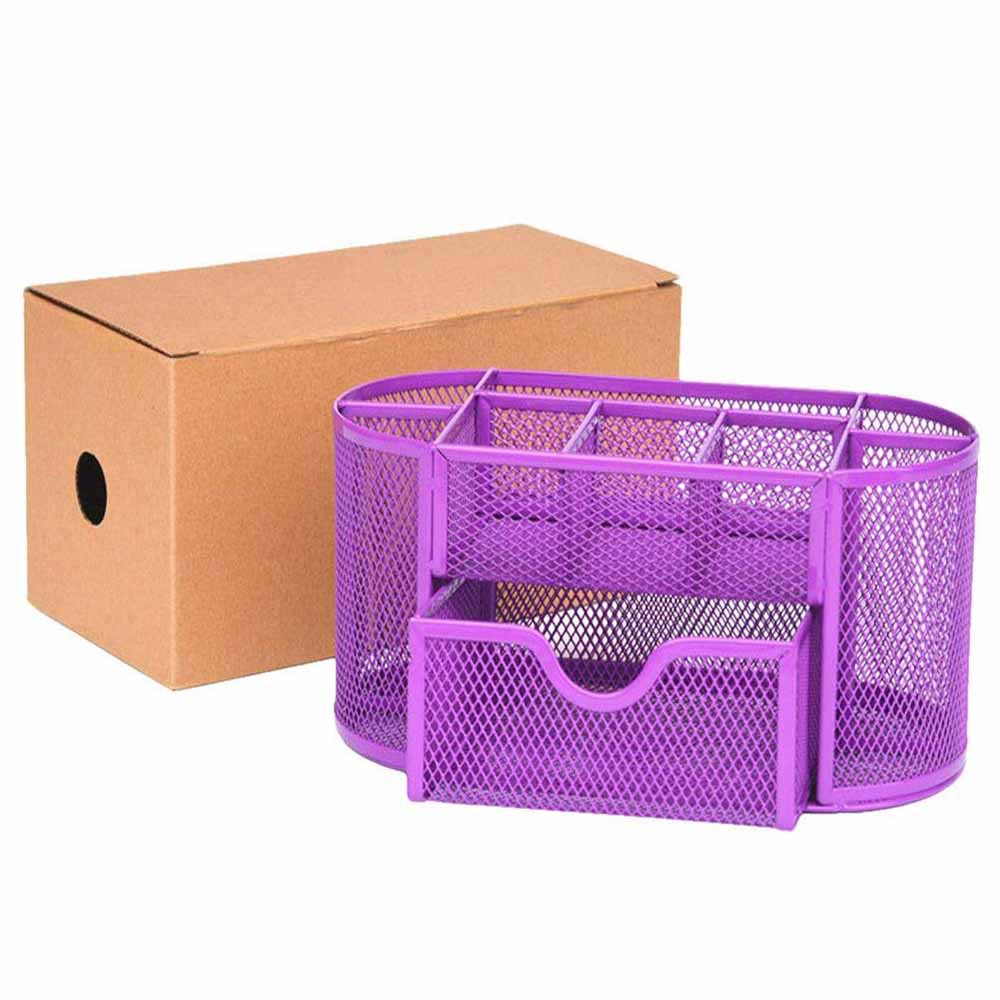 Giá Đỡ Bút Bằng Kim Loại Đa Chức Năng Gồm 9 Ngăn Tiện Dụng