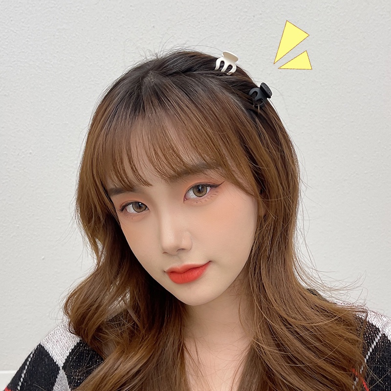 Set 2 Kẹp Tóc Nhỏ Màu Trơn Đơn Giản Thời Trang Hàn Quốc