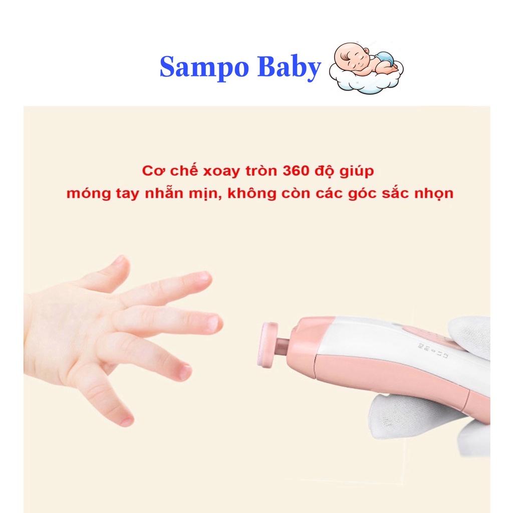 (Sẵn Hàng) Máy cắt móng tay,móng chân điện đa năng cho bé, Cắt dũa móng an toàn (Tặng kèm 2 Pin)
