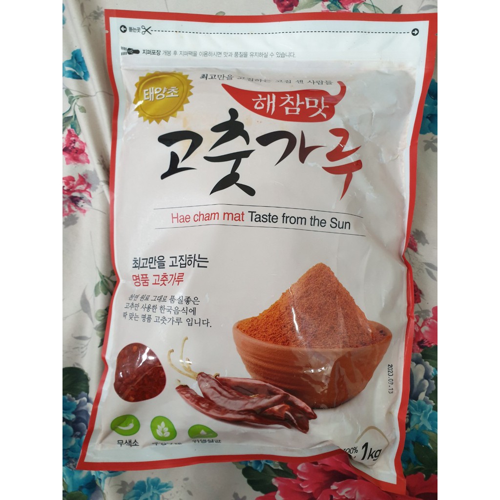 1kg ớt bột Hàn Quốc dạng mảnh làm kim chi hae cham