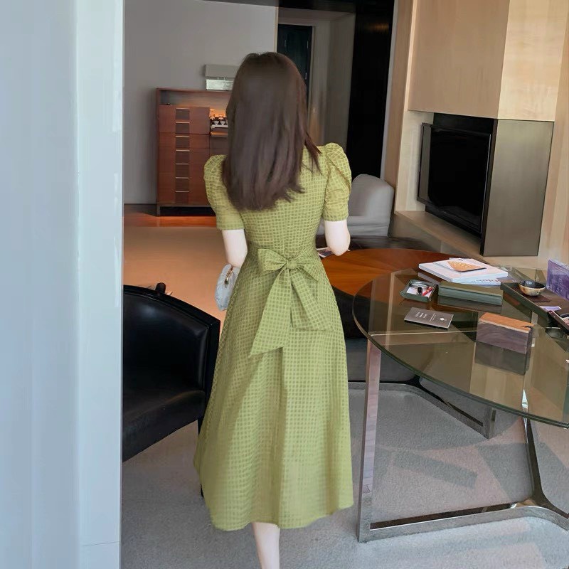 ĐẦM MIDI XỐP CHÉO NGỰC XẺ TÀ - 3 MÀU