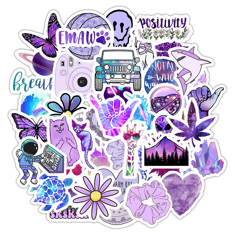Bộ 50 miếng sticker phong cách fantasy chống thấm nước trang trí sổ tay, mũ bảo hiểm... MÃ ST2148