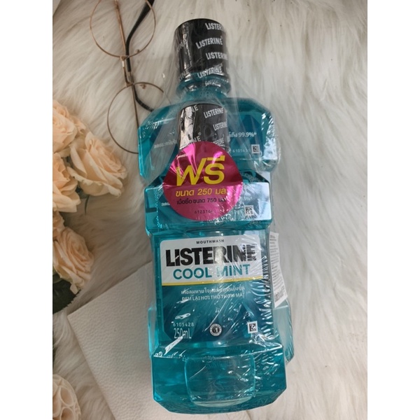 Combo súc miệng listerin 1 chai 750ml+ 1 chai 250ml hàng công ty chính hãng