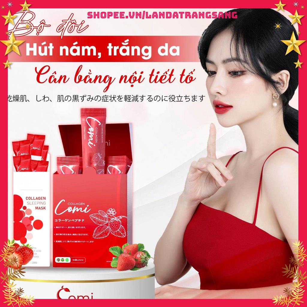 Collagen Comi xóa nám dưỡng trắng da - Hộp 10 Gói