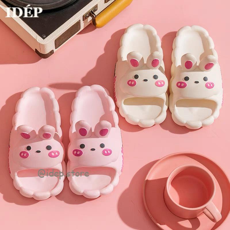 [iDÉP DL265] Dép đi trong nhà hình tai Thỏ dễ thương đế dày 3.5cm siêu nhẹ êm chân chống trơn trượt