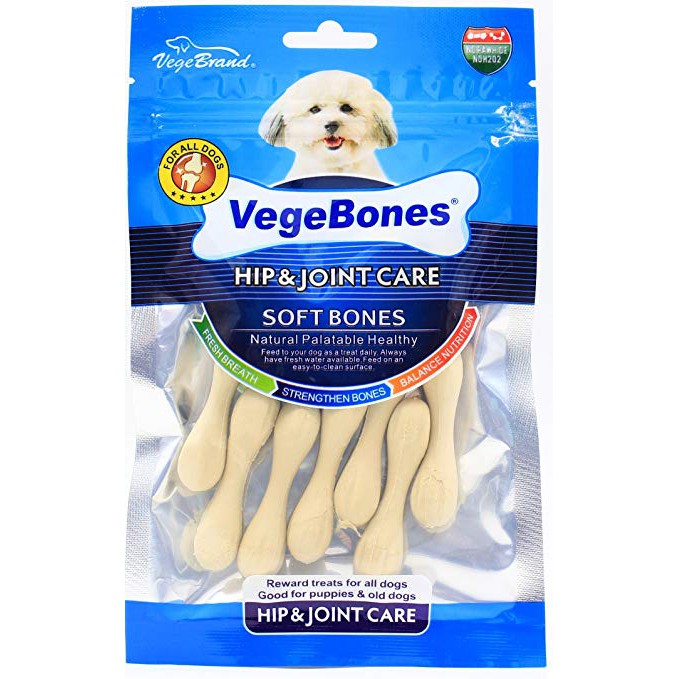 Xương Gặm Sạch Răng Mượt Lông Bổ Sung Canxi Hỗ Trợ Hệ Tiêu Hóa Cho Chó Vege Bones Gói 60g