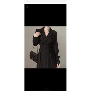 Đầm cổ vest dáng dài lịch sự