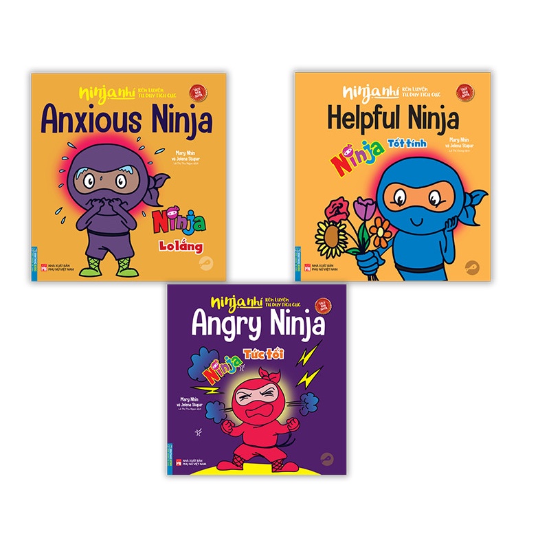Sách-Combo 3c Ninja nhí-Ninja lo lắng &amp; Ninja tốt tính &amp; Ninja tức tối