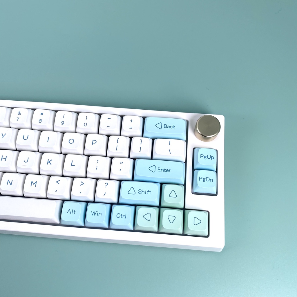 Ice Mint Keycap 132 phím tông màu bạc hà thiết kế XDA PBT hỗ trợ bàn phím 61/64/68/78/84/87/96/980/108