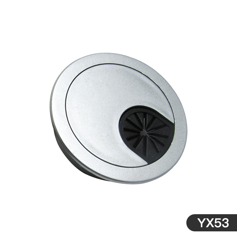 Nắp luôn dây điện mặt bàn hình tròn bằng nhựa ABS chịu lực cao.