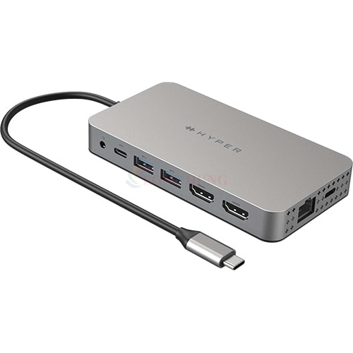 Cổng chuyển đổi HyperDrive 10-in-1 Dual HDMI USB-C Hub HDM1H - Hàng chính hãng