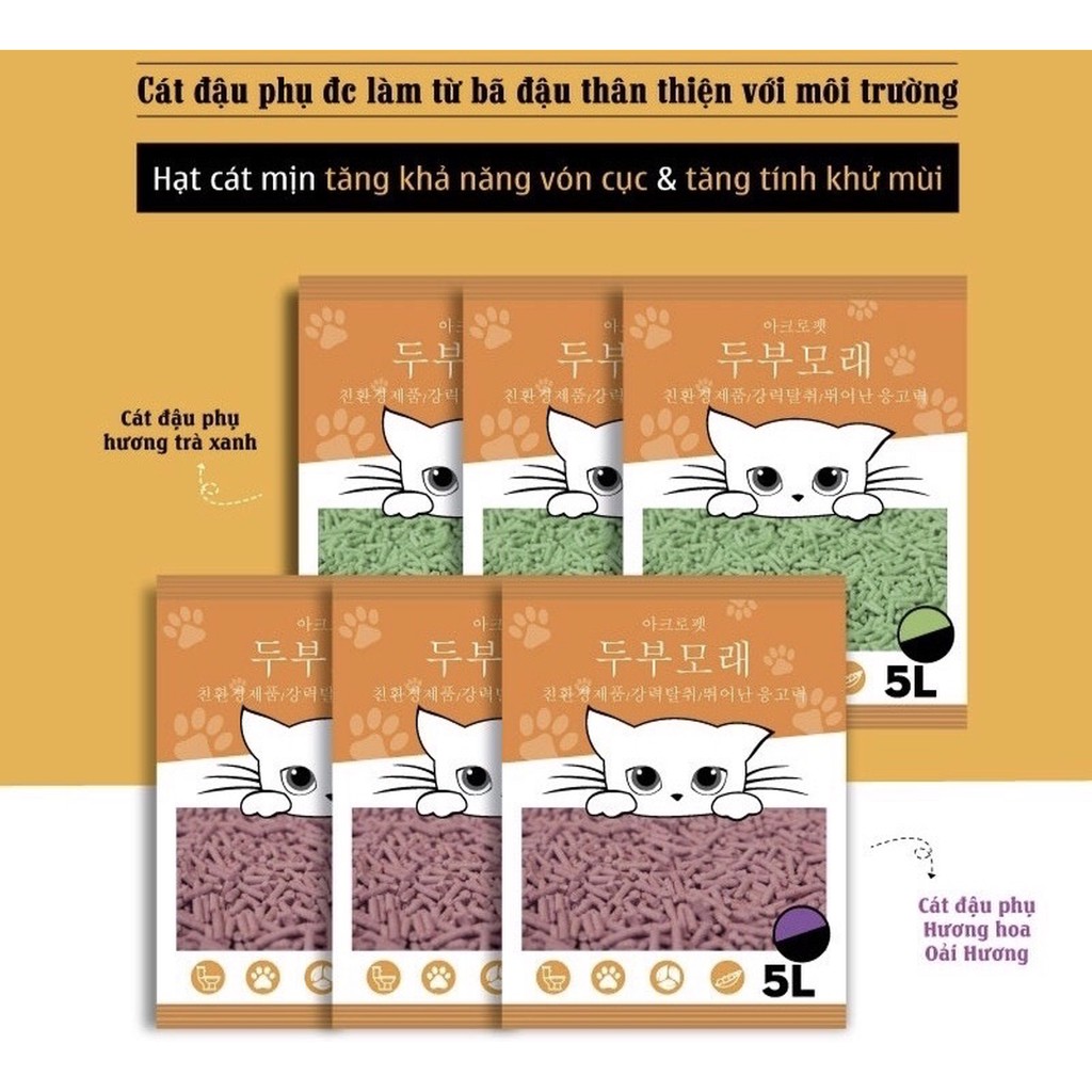 [Mã 44FMCGSALE1 giảm 10% đơn 250K] FREESHIP ĐƠN 50K _ Cát vệ sinh đậu nành Hàn Quốc Acropet cao cấp dành cho mèo