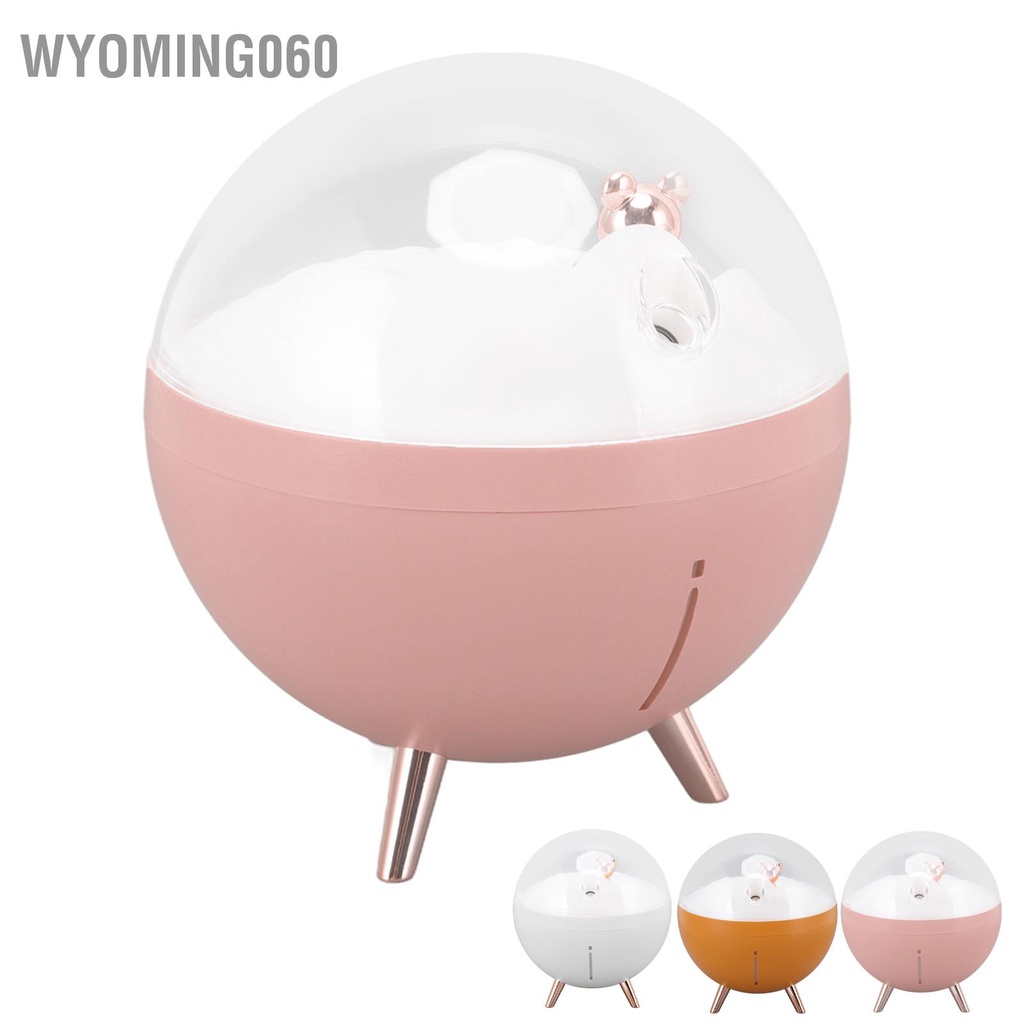 [Hàng Sẵn] Máy tạo độ ẩm không khí 260ml Space Bear được thiết kế ABS với đèn chiếu sáng ban đêm Sạc USB khuếch tán sương mù mini cho trẻ em ở nhà【Wyoming060】