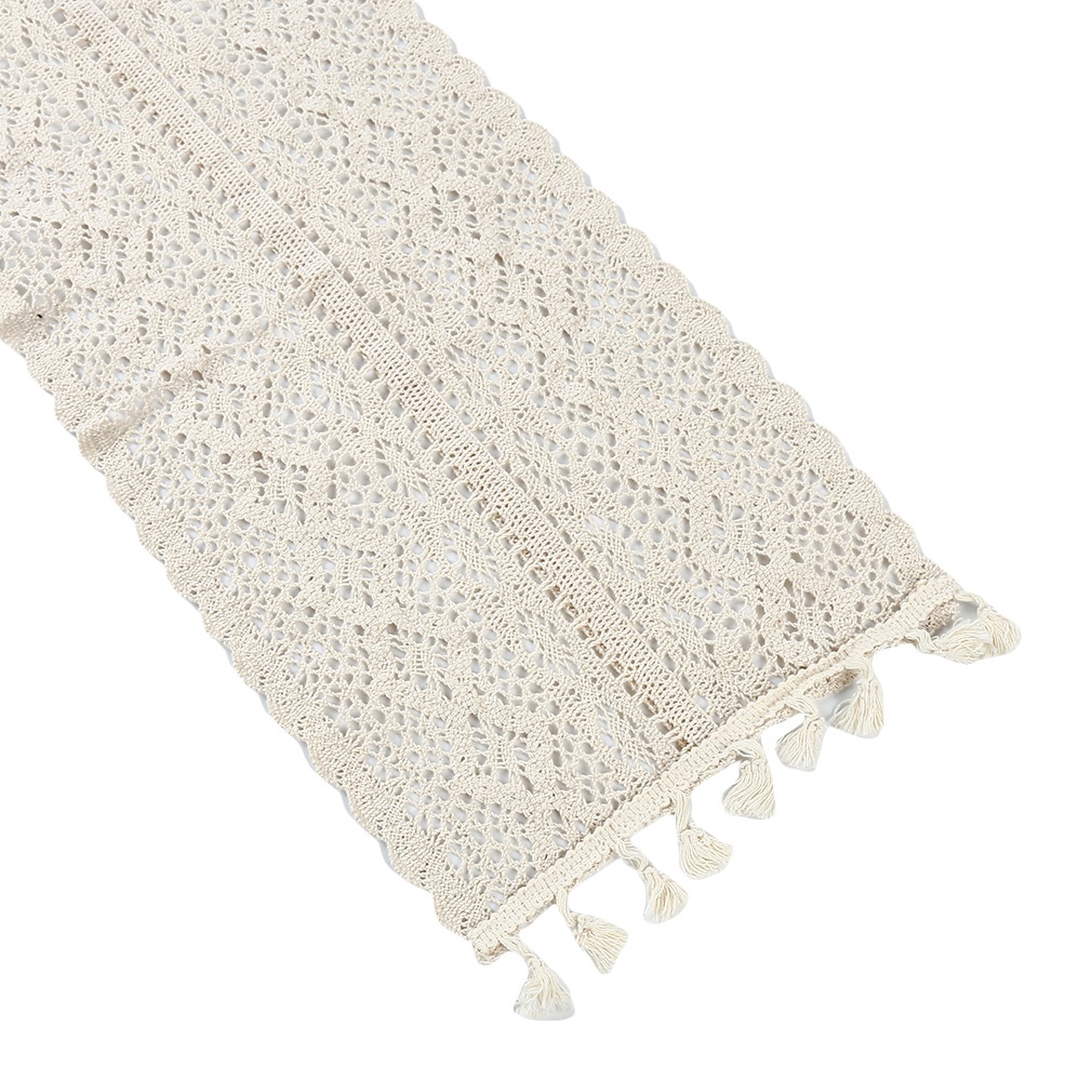 Khăn trải bài Runner bằng chất liệu cotton trang trí tua rua phong cách retro | BigBuy360 - bigbuy360.vn