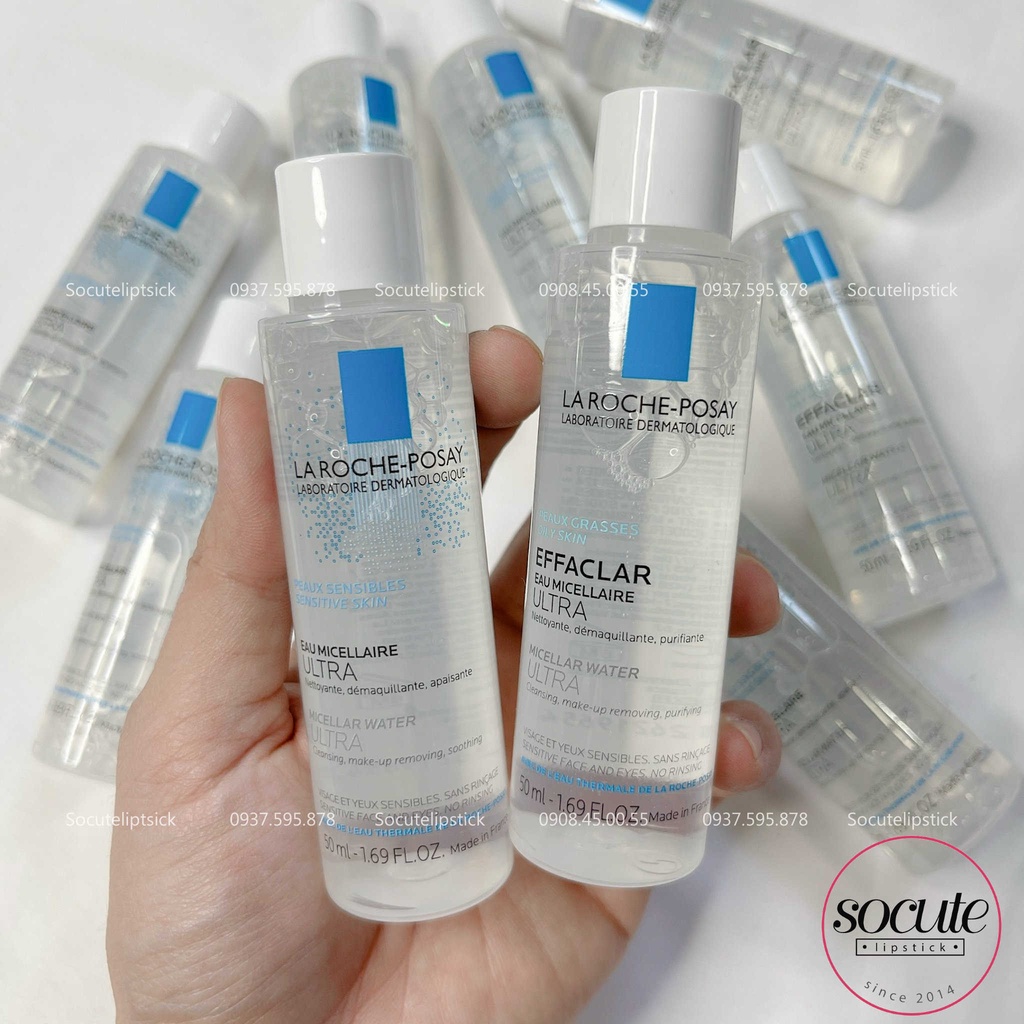 Nước tẩy trang La Roche Posay Micellar Water 200ml - 400ml Da Dầu Oily Skin Da Nhạy Cảm Sensitive Skin