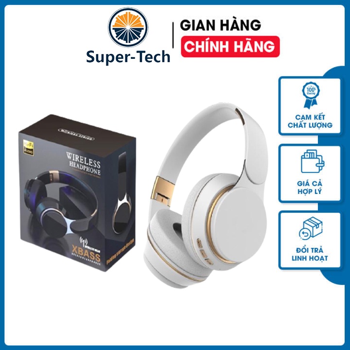 Tai Nghe Bluetooth Xbass T7 Có Mic Đàm Thoại Hỗ Trợ Học Tập, Giải Trí, Tai nghe Chụp Tai Bluetooth thiết kế trẻ trung