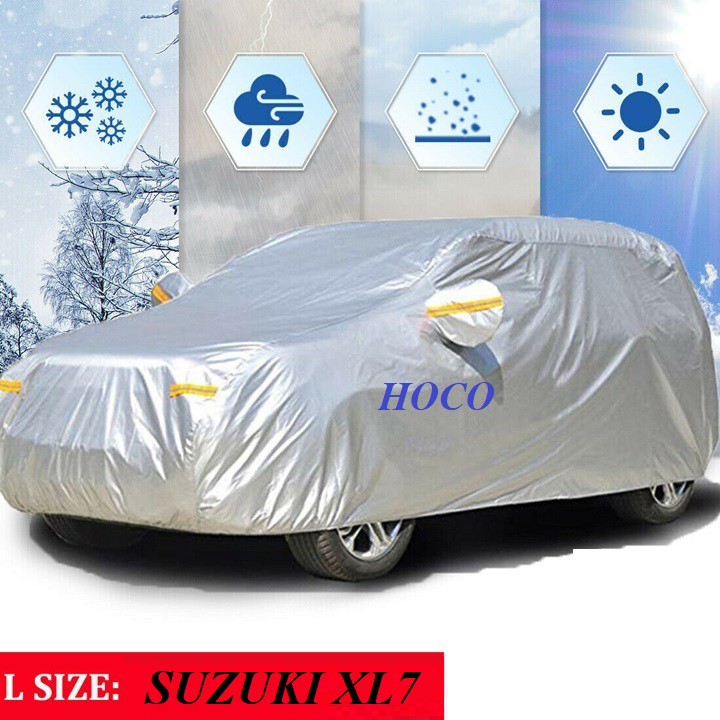{BẢO HÀNH 3 THÁNG-1 ĐỔI 1}Bạt phủ ô tô, áo trùm xe, bạt che nắng mưa VẢI DÙ dùng riêng cho xe SUZUKI XL7