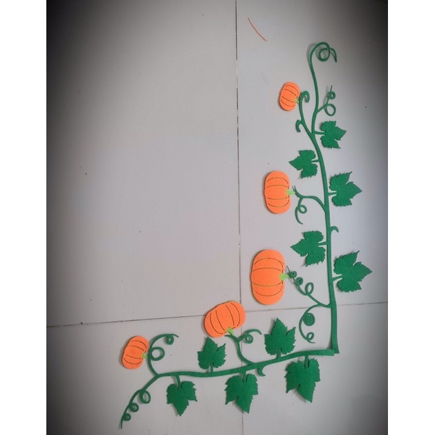 Dây hoa vải nỉ trang trí lớp