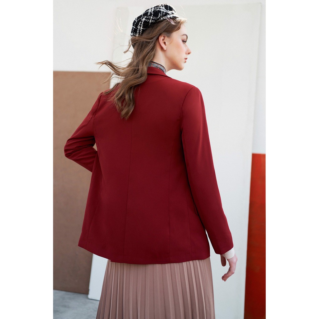 Áo khoác blazer suông basic cổ ve 1 khuy cam đỏ 1BL1024 ADORE DRESS | BigBuy360 - bigbuy360.vn